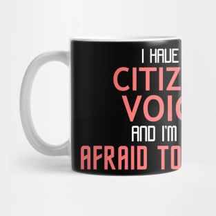 Citizen Voice Cool Typography Job Design Mug